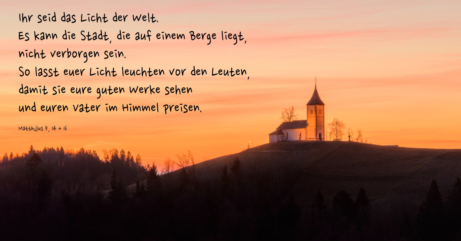 Ihr seid das Licht der Welt. Ev.methodistische Kirche Halle
